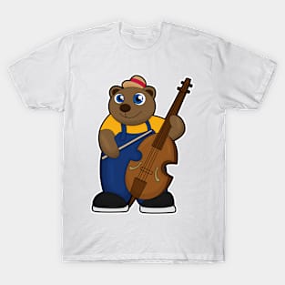 Bear as Musician with Guitar T-Shirt